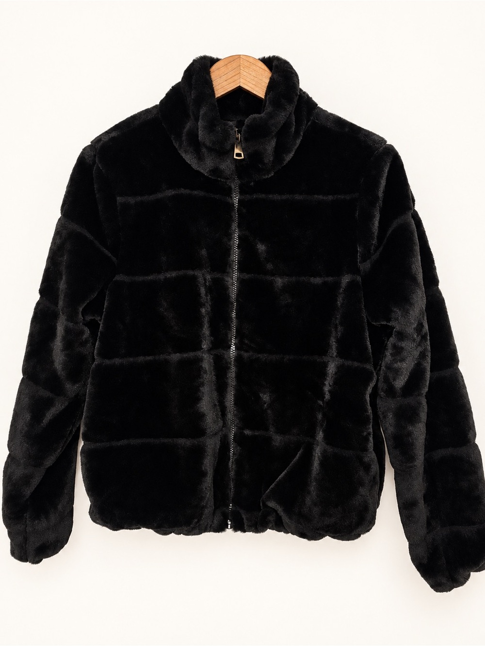 Ci Sono Black Faux Fur Teddy Jacket